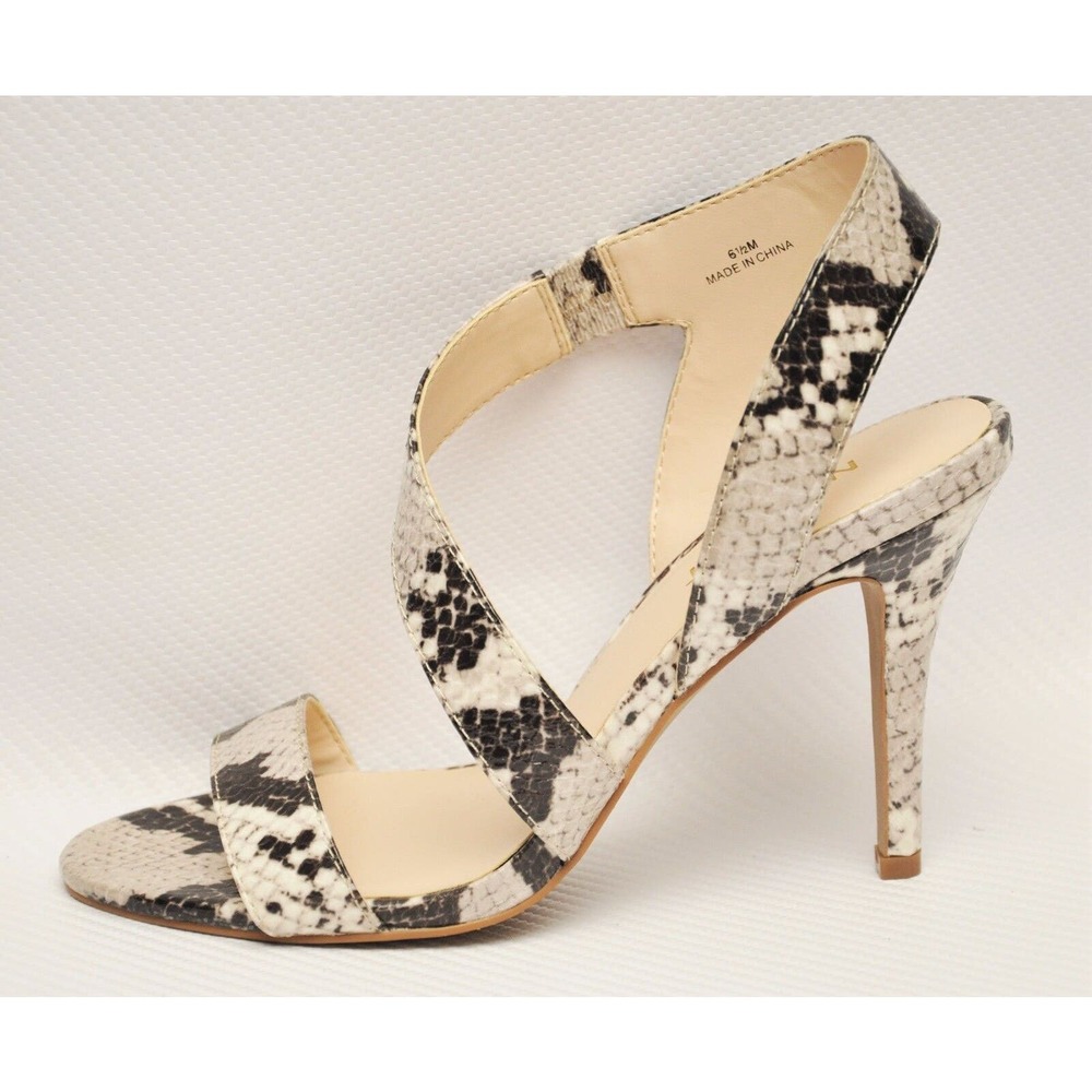 Nine West Faux Python Snake Leather High Heel San… - image 3